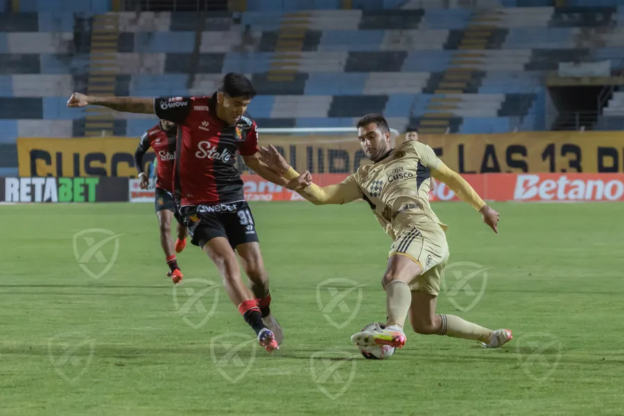 Disputa durante cusco fc melgar en Cusco, 2026-09-11. Fotografía XSPM.